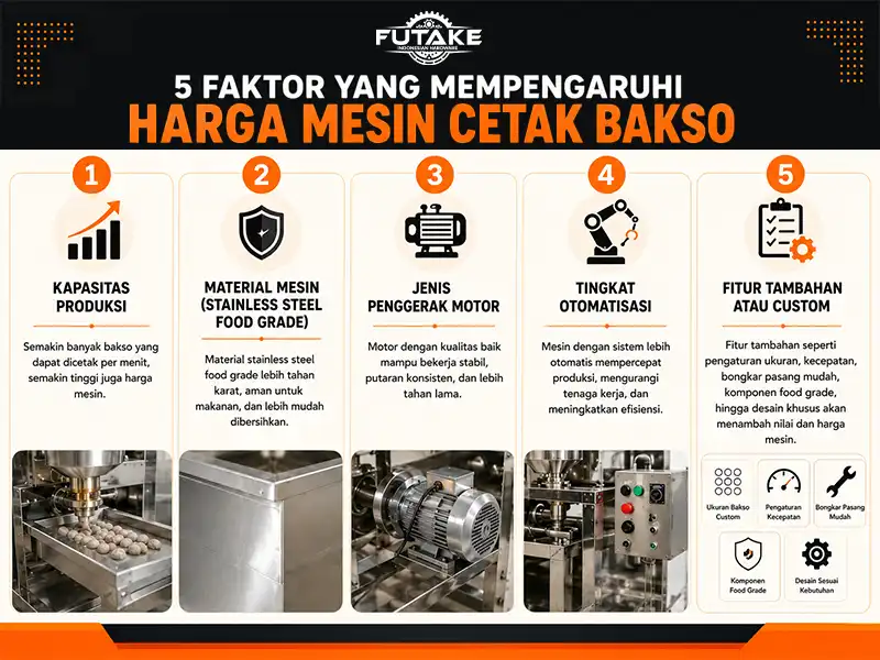faktor-faktor yang mempengaruhi harga mesin cetak bakso yang dapat mempengaruhi harga beli