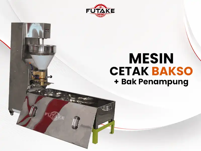 mesin cetak bakso plus bak penampung air dari produsen futake bakso