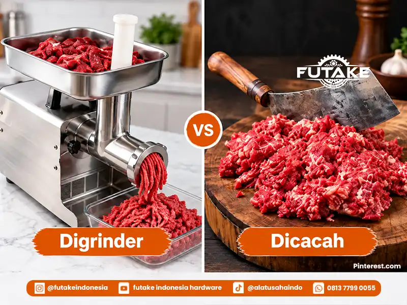 cara mengolah daging bakso menggunakan dua cara yaitu digrinder dan dicacah, tetapi mana cara yang paling efektif, daging bakso digrinder atau daging bakso dicacah